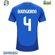 Italia Alessandro Buongiorno #4 Hjemmedrakt EM 2024 Kortermet